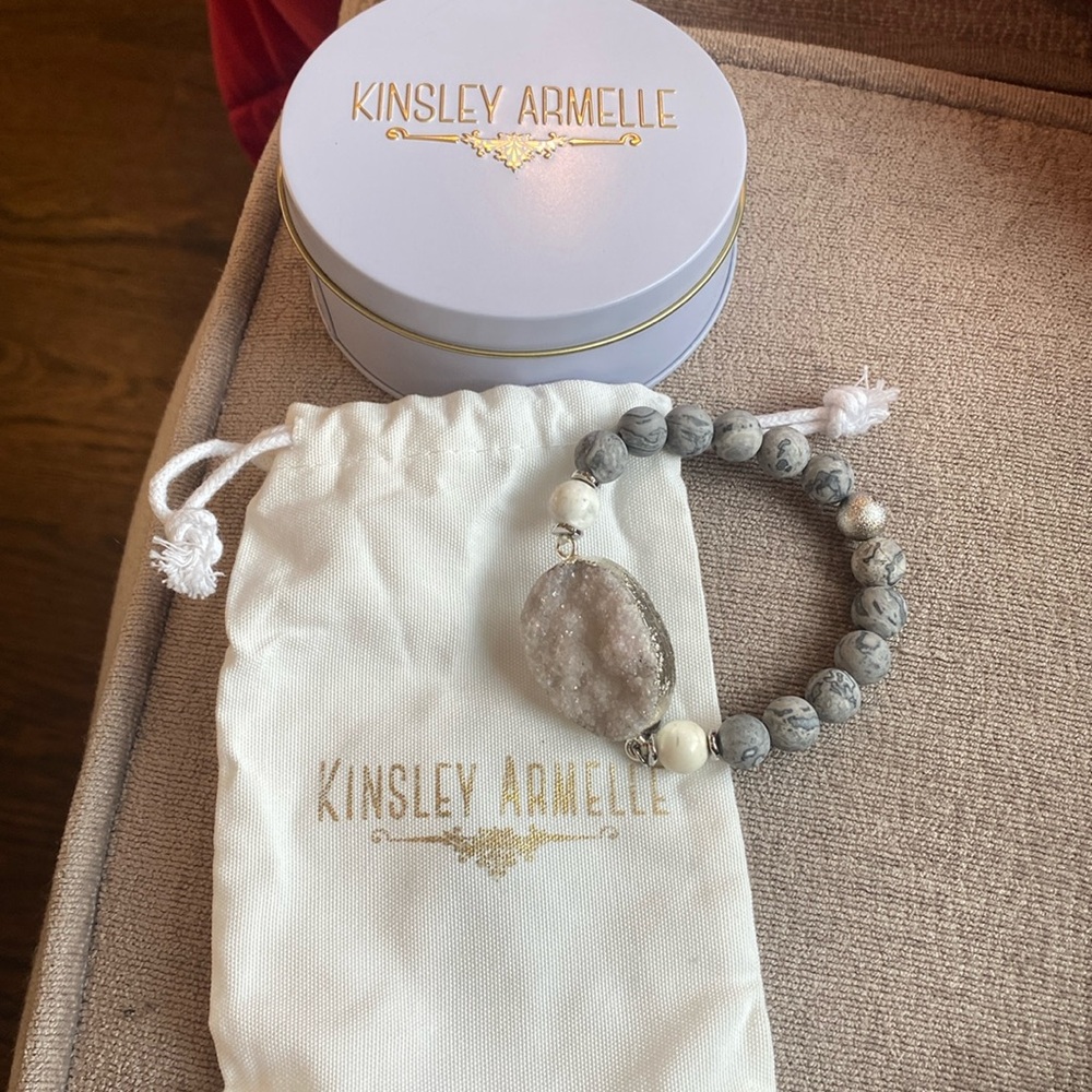 Brand New Never Worn Kinsley Armelle Grey Stone Bracelet
